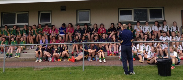 Connie O'Connor Development Officer chatting with players